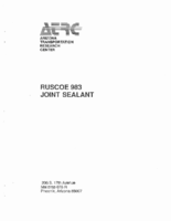 Product evaluation  Ruscoe 983 joint sealant