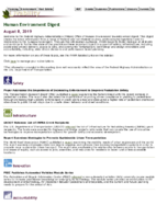 Human Environment Digest August 8 2019