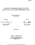 Latency of pupillary reflex to light stimulation and its relationship to aging
