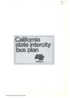 State Intercity Bus Plan A Report to the California Legislature in Conformity with Chapter 99 Item 266001041 of the 1981 Budget Act