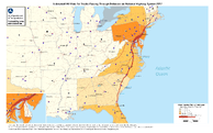 Estimated FAF Flow for Trucks Passing Through Delaware on National Highway System 2017