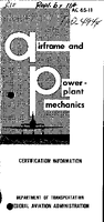 AC 6511 Airframe and PowerPlant Mechanics Certification Information