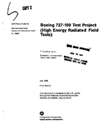 Boeing 727100 Test Project High Energy Radiated Field Tests