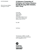 A Laboratory Comparison of Clockwise and CounterClockwise Rapidly Rotating Shift Schedules Part I Sleep Final Report