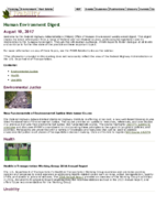 Human Environment Digest August 10 2017