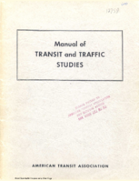 Manual of Transit and Traffic Studies