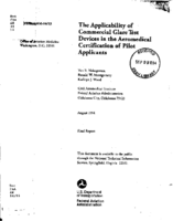 The Applicability of Commercial Glare Test Devices in the Aeromedical Certification of Pilot Applicants