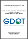Development of WeighinMotion Data Quality Control Algorithms and Procedures