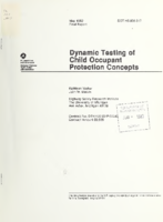 Dynamic testing of child occupant protection concepts  final report