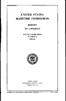 United States Maritime Commission Report to Congress for the Period Ended October 25 1940