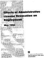 Effects of Administrative License Revocation on Employment