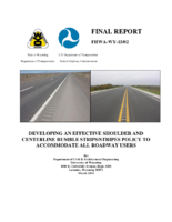 Developing an effective shoulder and centerline rumble stripsstripes policy to accommodate all roadway users