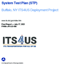 Phase 2 System Test Plan STP  Buffalo NY ITS4US Deployment Project