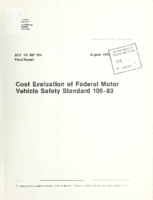 Cost evaluation of Federal Motor Vehicle Safety Standard 10583