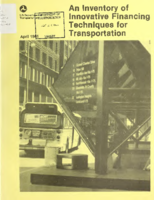 An inventory of innovative financing techniques for transportation