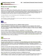 Human Environment Digest March 19 2020