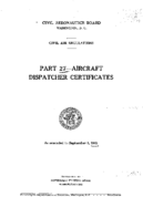 Part 27 Aircraft Dispatcher Certificates