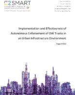 Implementation and Effectiveness of Autonomous Enforcement of OW Trucks in an Urban Infrastructure Environment