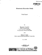 Electronic Recorder Study Final Report