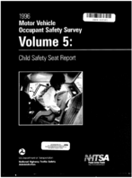 1996 Motor Vehicle Occupant Safety Survey Volume 5 Car Seats