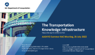 The Transportation Knowledge Infrastructure AASHTO Summer RAC Meeting 25 July 2022