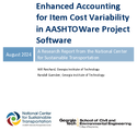 Enhanced Accounting for Item Cost Variability in AASHTOWare Project Software