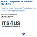 Phase 3 Comprehensive Transition Plan CTP  Heart of Iowa Regional Transit Agency ITS4US Deployment Project