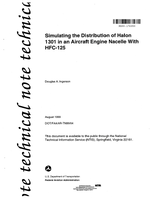 Simulating the Distribution of Halon 1301 in an Aircraft Engine Nacelle with HFC125