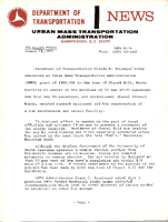 Department of Transportation News Urban Mass Transportation Administration UMTA 0674