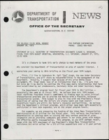 Statement by US Secretary of Transportation Designate Claude S Brinegar Fiscal Year 1974 Budget Briefing