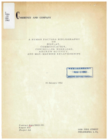 A Human Factors Bibliography on Display Communication Controller Workload Aircrew Activity and ManMachine Relationships