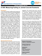 07060 Measuring Faulting on Jointed Concrete Pavements Summary