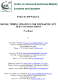 Signal Timing Strategy for Displaced Left Turn Intersections