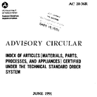 AC 2036R Index of Materials Parts Processes and Appliances Certified Under the Technical Standard Order System
