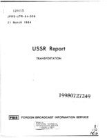 USSR Report Transportation