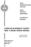 A Report on an Extension of Elasticity Theory to Include Granular Materials