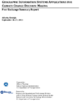 Geographic Information Systems Applications for Climate Change DecisionMaking Peer Exchange Summary Report Atlanta Georgia September 2627 2011