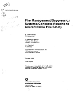 Fire ManagementSuppression SystemsConcepts Relating to Aircraft Cabin Fire Safety