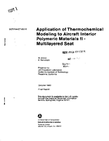 Application of Thermochemical Modeling to Aircraft Interior Polymeric Materials II  Multilayered Seat Cushions