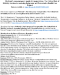 Medicaids NonEmergency Transportation The Critical Role of Mobility Services in Accessing Behavioral and Preventative Care supporting datasets