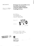 Development of Qualification Guidelines for Personal ComputerBased Aviation Training Devices