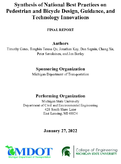 Synthesis of National Best Practices on Pedestrian and Bicycle Design Guidance and Technology Innovations