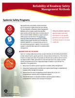 Reliability of Roadway Safety Management Methods Systemic Safety Programs