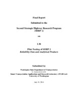 Pilot Testing of SHRP 2 Reliability Data and Analytical Products Washington