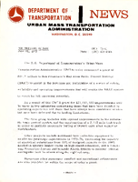 Department of Transportation News Urban Mass Transportation Administration UMTA 7361