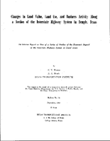 Changes in Land Value Land Use and Business Activity Along a Section of the Interstate Highway System in Temple Texas