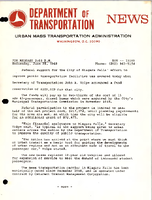 Department of Transportation News Urban Mass Transportation Administration DOT 13169