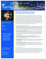 Planning for Reliability Workshop Advancing Reliability through Operations