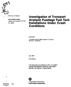 Investigation of Transport Airplane Fuselage Fuel Tank Installations Under Crash Conditions
