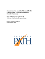 Evaluation of the Anaheim Advanced Traffic Control System Field Operational Test  executive summary